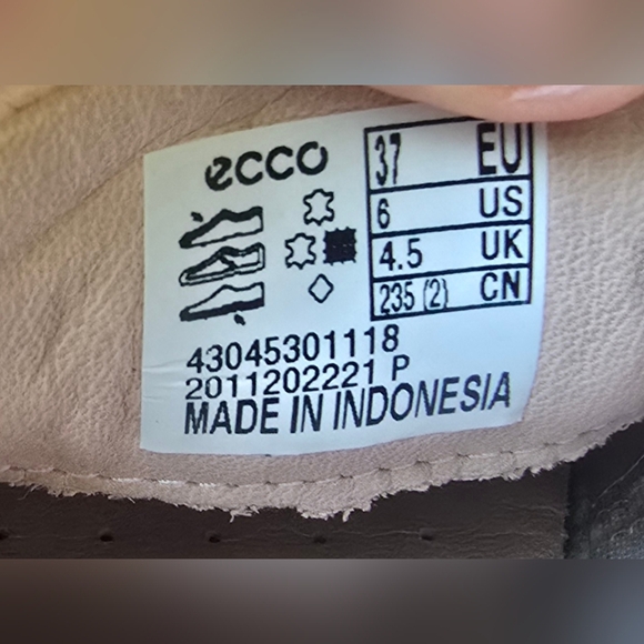 ECCO Women’s SOFT Size 7 Woven Slip On Leather Sneaker Walking Shoe Size 6 PINK - Picture 12 of 12